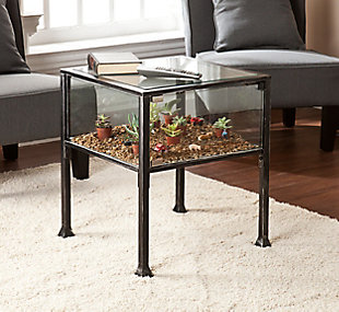 SEI Furniture Moiree Display End Table, , large