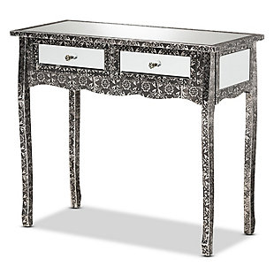 Baxton Studio Wycliff Industrial Glam and Luxe 2-Drawer Console Table, , large