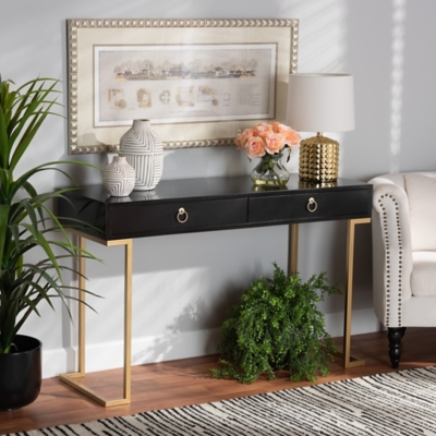 A600078019 Baxton Studio Beagan Console Table, Black/Gold sku A600078019