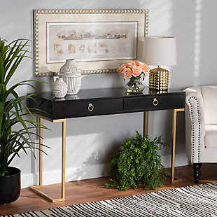Baxton Studio Beagan Modern and Contemporary 2-Drawer Console Table, , rollover