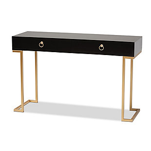 Baxton Studio Beagan Modern and Contemporary 2-Drawer Console Table, , large