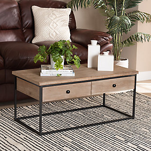 Baxton Studio Roderick Modern and Contemporary 2-Drawer Coffee Table, , rollover