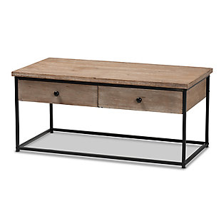 Baxton Studio Roderick Modern and Contemporary 2-Drawer Coffee Table, , large