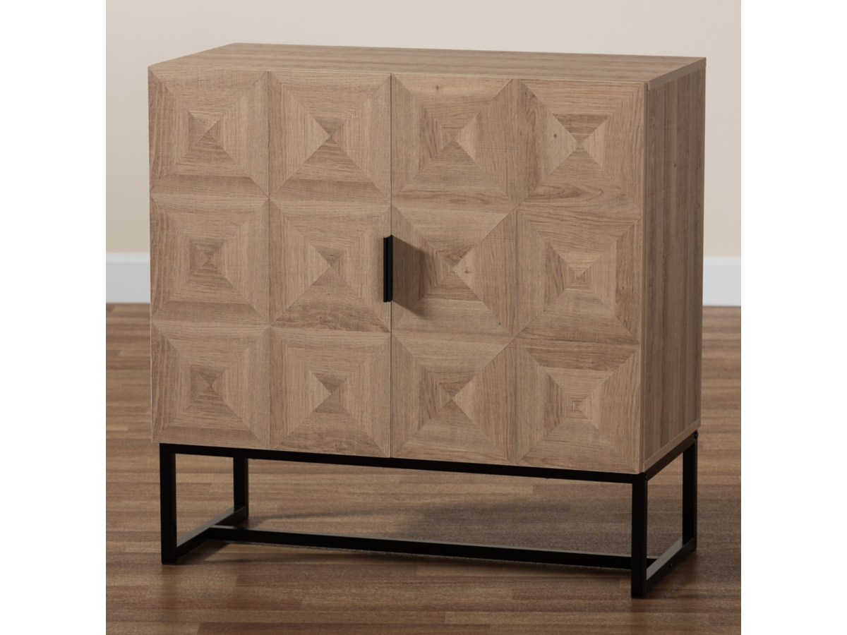 Baxton Studio Darien 2-Door Storage Cabinet | Ashley