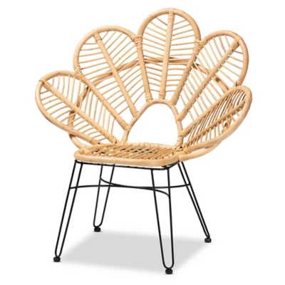 Large rattan online armchair