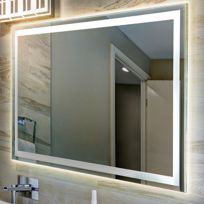 JONATHAN Y Pax LED Bathroom Vanity Mirror, White