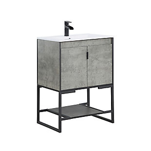 Scarsdale 24" Concrete Vanity Sink, Concrete Gray, large