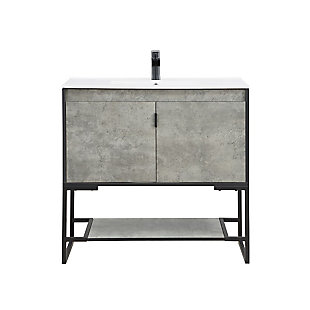 Scarsdale 36" Concrete Vanity Sink, Concrete Gray, large