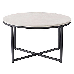 CorLiving Ayla Marbled Effect Coffee Table, Gray, large