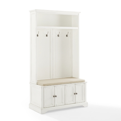 A600078303 Crosley Holbrook Hall Tree, Distressed White sku A600078303