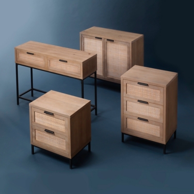Relaxed Elegance Everlee 3 Drawer Side Table, , rollover