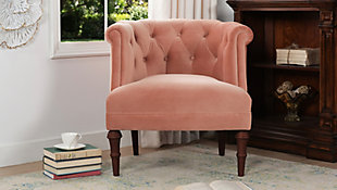 Jennifer Taylor Home Katherine Tufted Accent Chair, Peach Orange, rollover