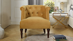 Jennifer Taylor Home Katherine Tufted Accent Chair, Gold, rollover