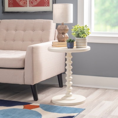 A600078482 Linon Elina Side Table, Off White sku A600078482