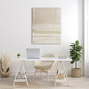 Natural Perspective Abstract Painting Natural Perspective Canvas Wall Art, Tan, rollover