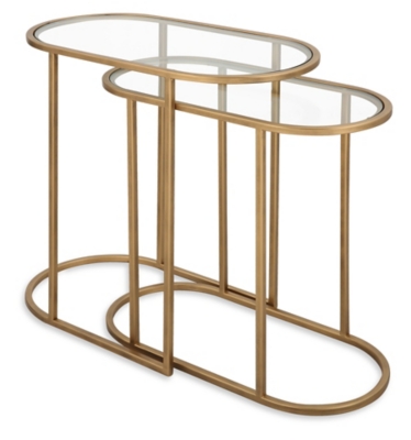 Exalted Living Nesting Accent Table, Gold, large