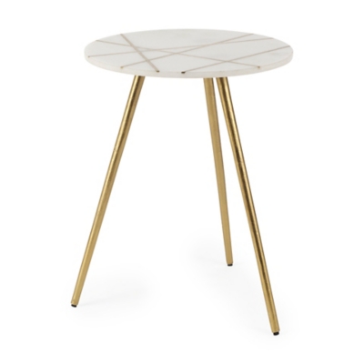 A600078617 Mercana Vivienne Round Large Accent Table, White sku A600078617