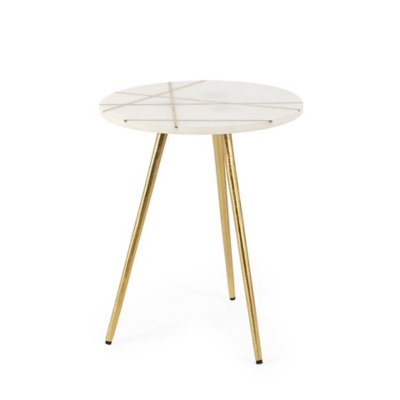 A600078623 Mercana Vivienne Round Small Side Table, White sku A600078623