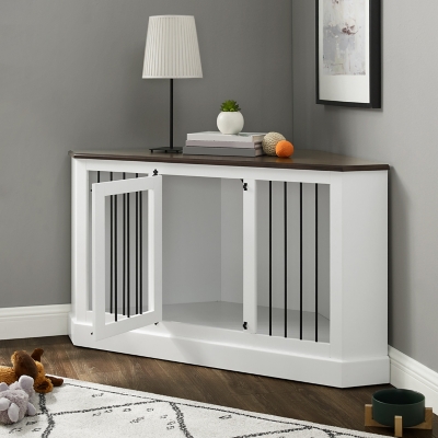 Dog store crate credenza