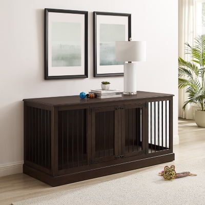 Winslow Medium Credenza Pet Crate, Dark Brown