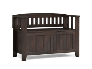 Simpli Home Acadian Small Entryway Storage Bench