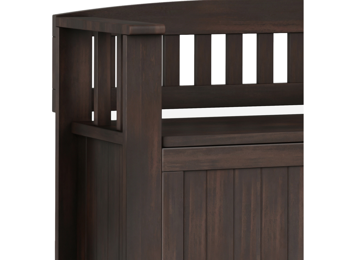 Simpli Home Acadian Small Entryway Storage Bench, , large