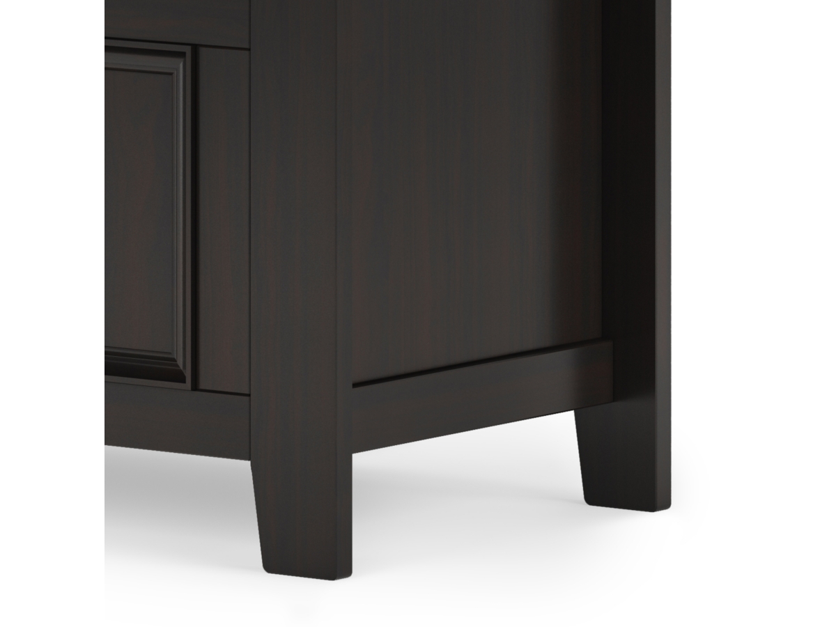 Simpli Home Amherst Small Entryway Storage Bench, Hickory Brown, large