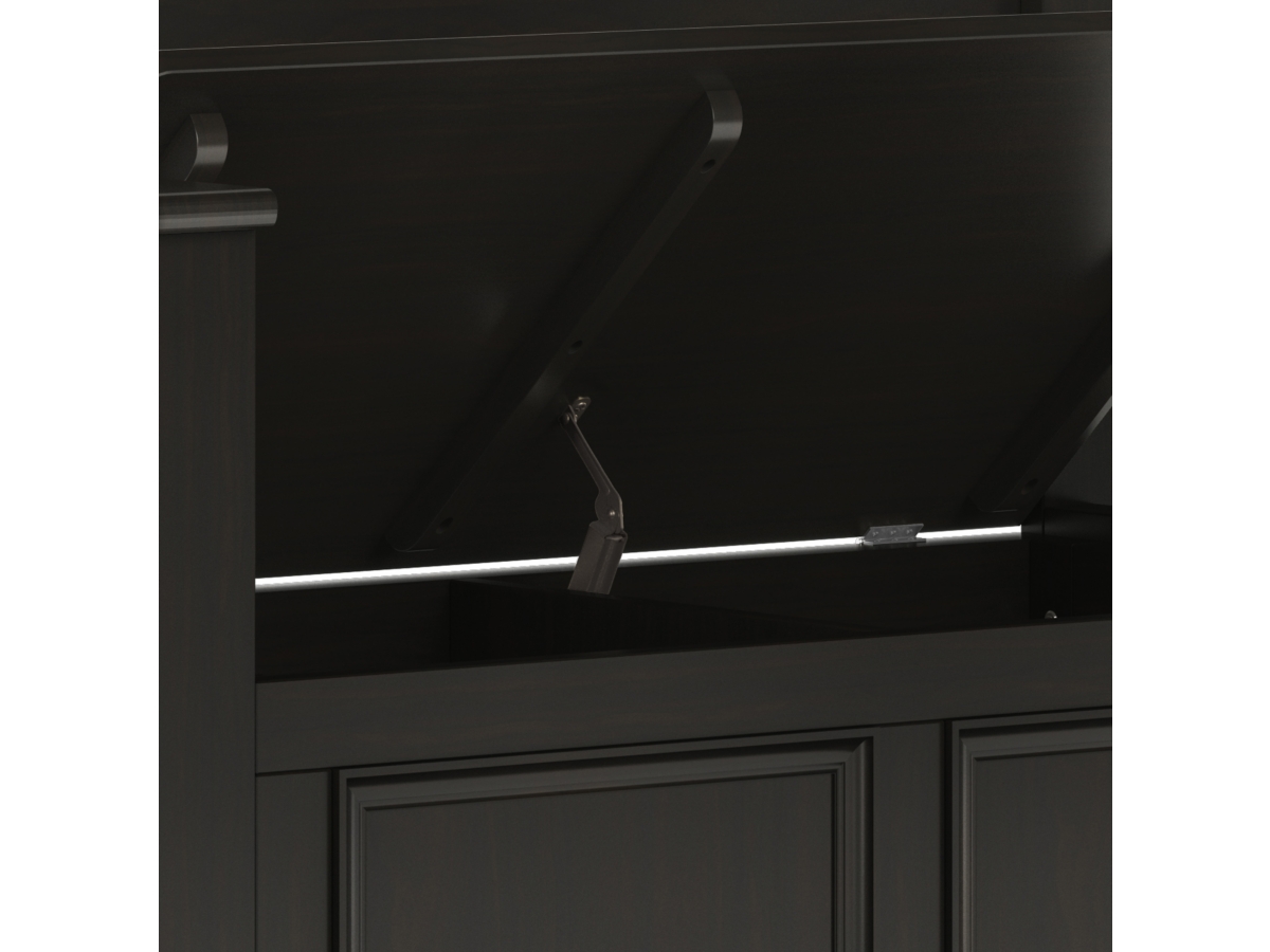 Simpli Home Amherst Small Entryway Storage Bench, Hickory Brown, large