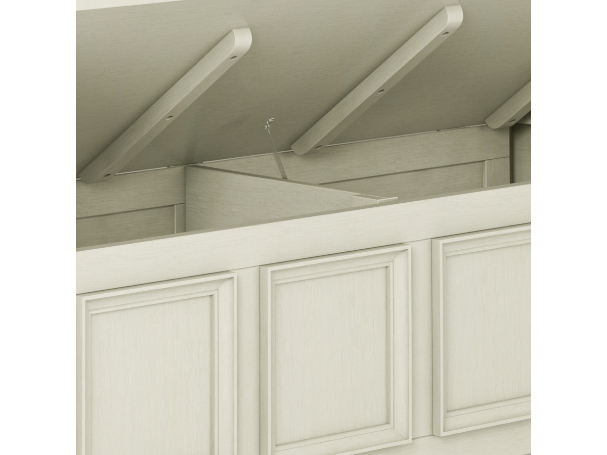 Simpli Home Amherst Entryway Storage Bench, Antique White, large