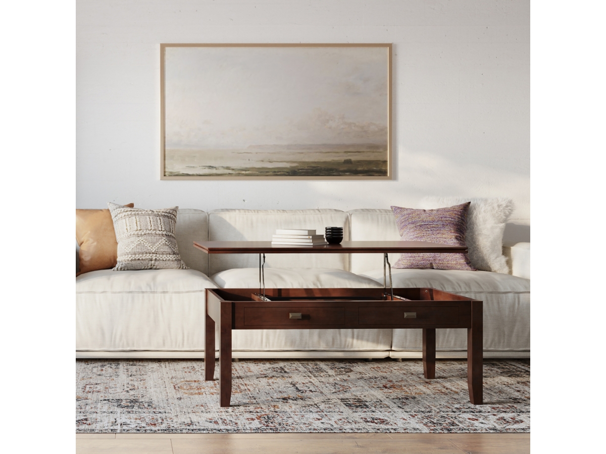 Simpli Home Artisan Lift Top Coffee Table, , large