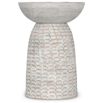 Simpli Home Boyd Wooden Accent Table, White Wash, large