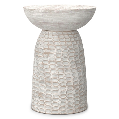 Simpli Home Boyd Wooden Accent Table, White Wash, large