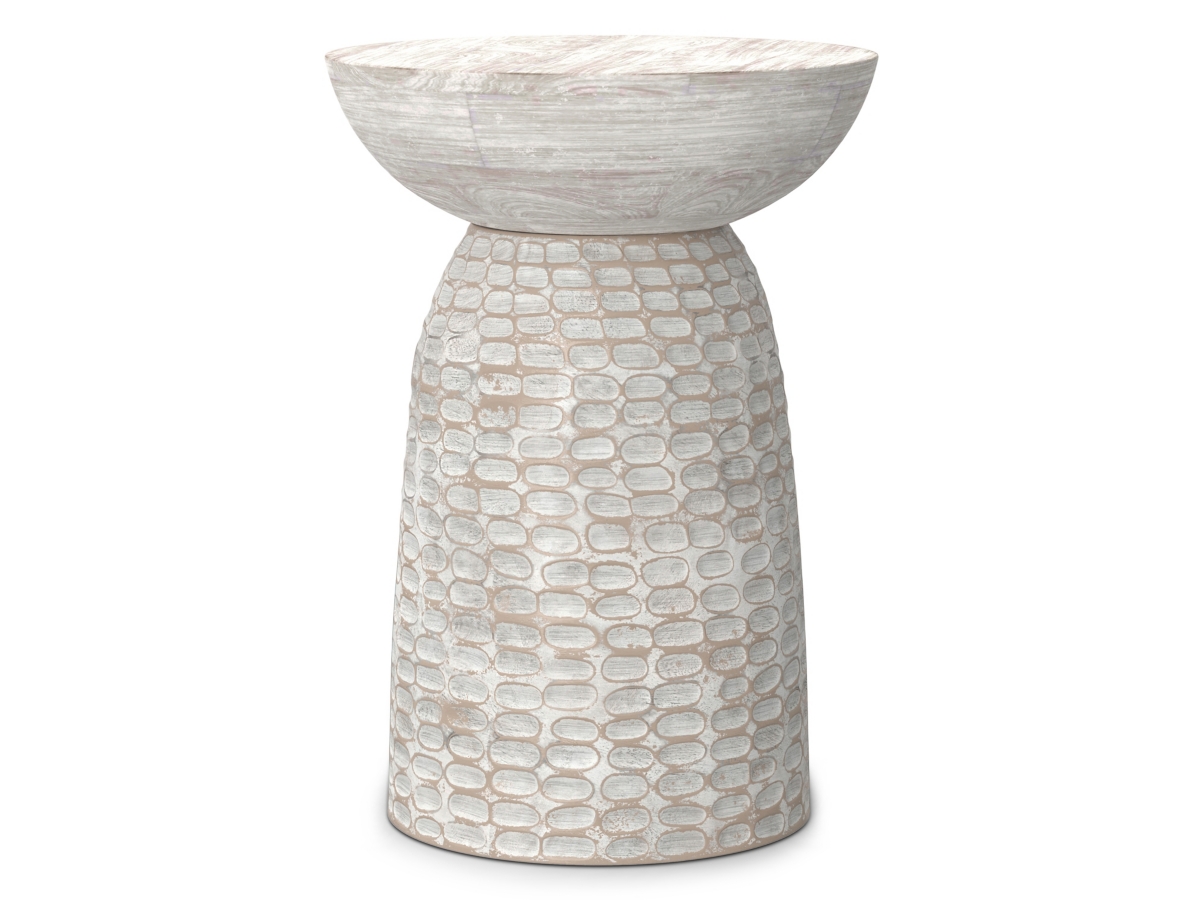 Simpli Home Boyd Wooden Accent Table, White Wash, large