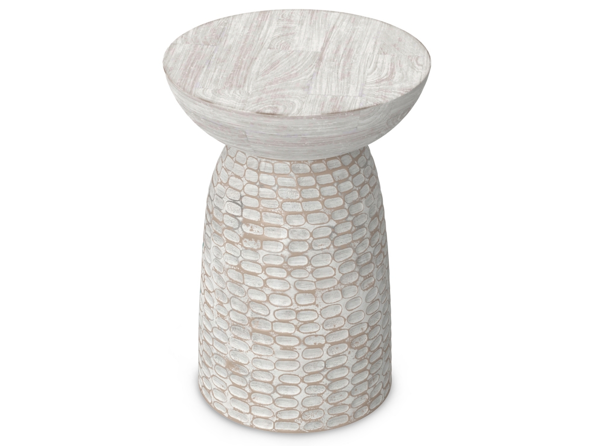 Simpli Home Boyd Wooden Accent Table, White Wash, large
