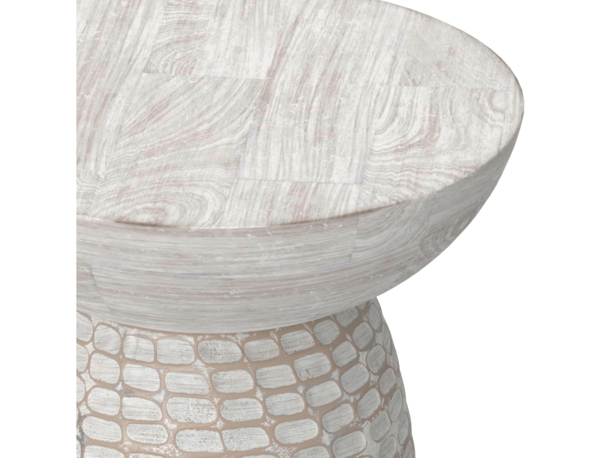 Simpli Home Boyd Wooden Accent Table, White Wash, large