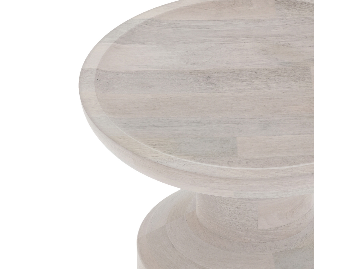 Simpli Home Haynes Accent Table, White Wash, large