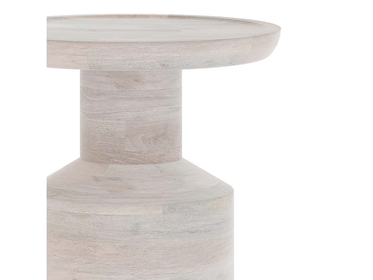 Simpli Home Haynes Accent Table, White Wash, large