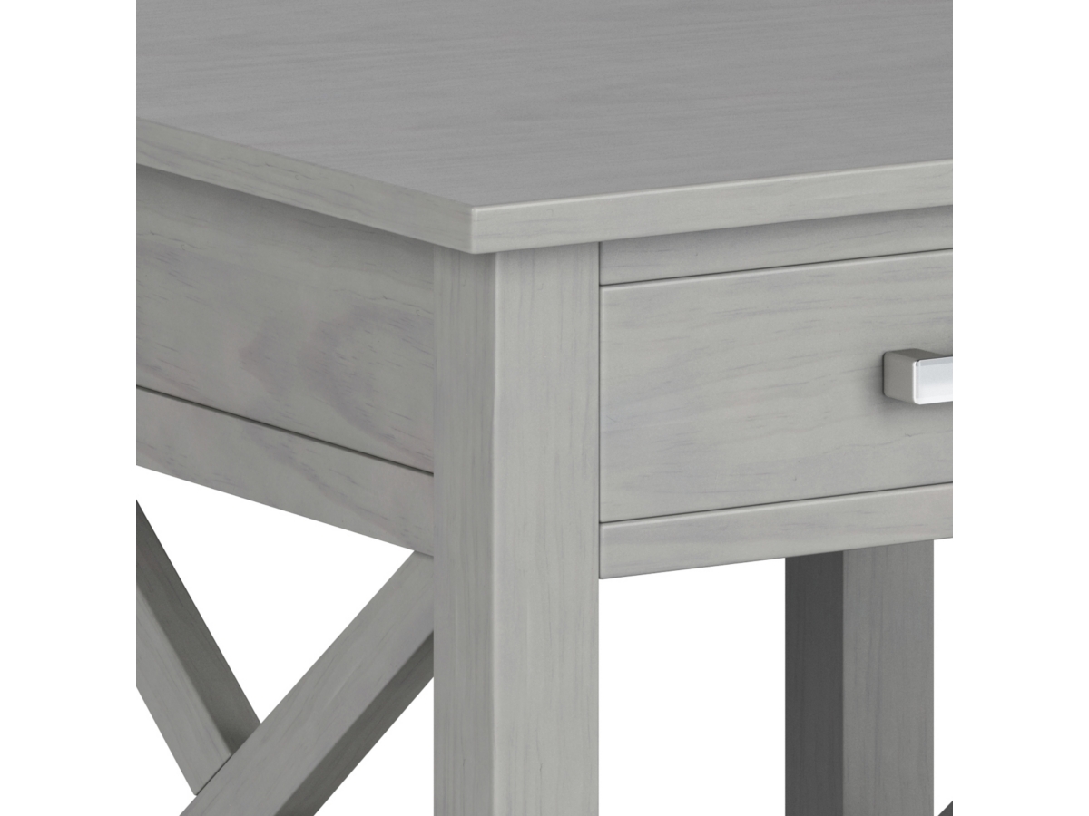 Simpli Home Kitchener End Table, Fog Gray, large
