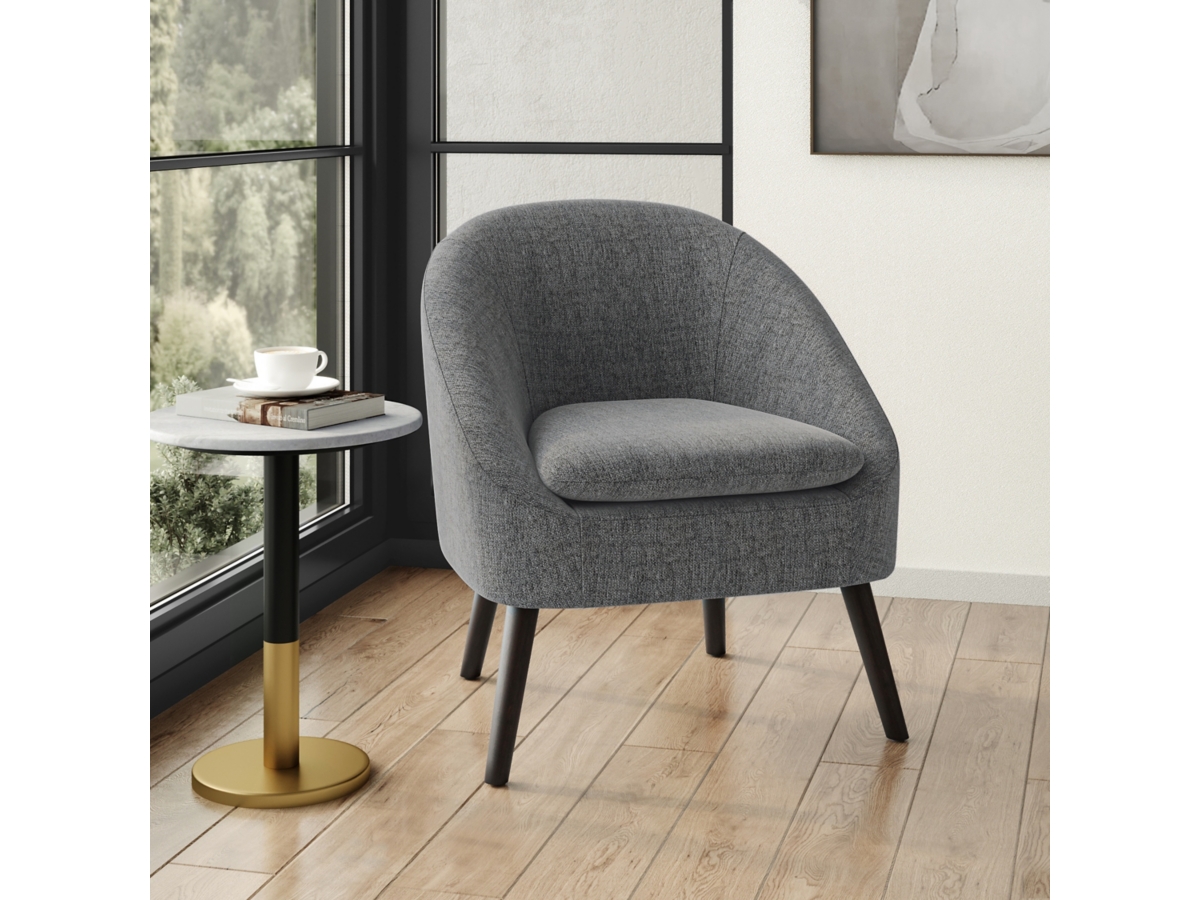 Simpli Home Redding Accent Chair, Storm Gray, large