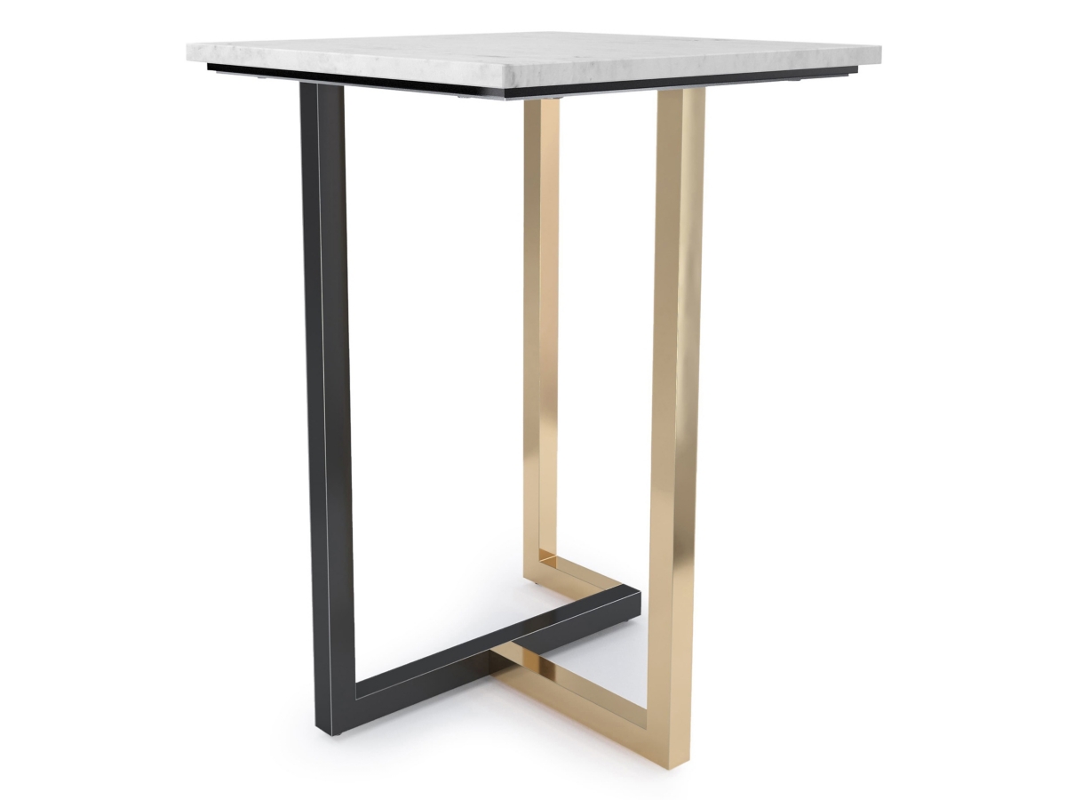 Simpli Home Rendal Marble Side Table, , large