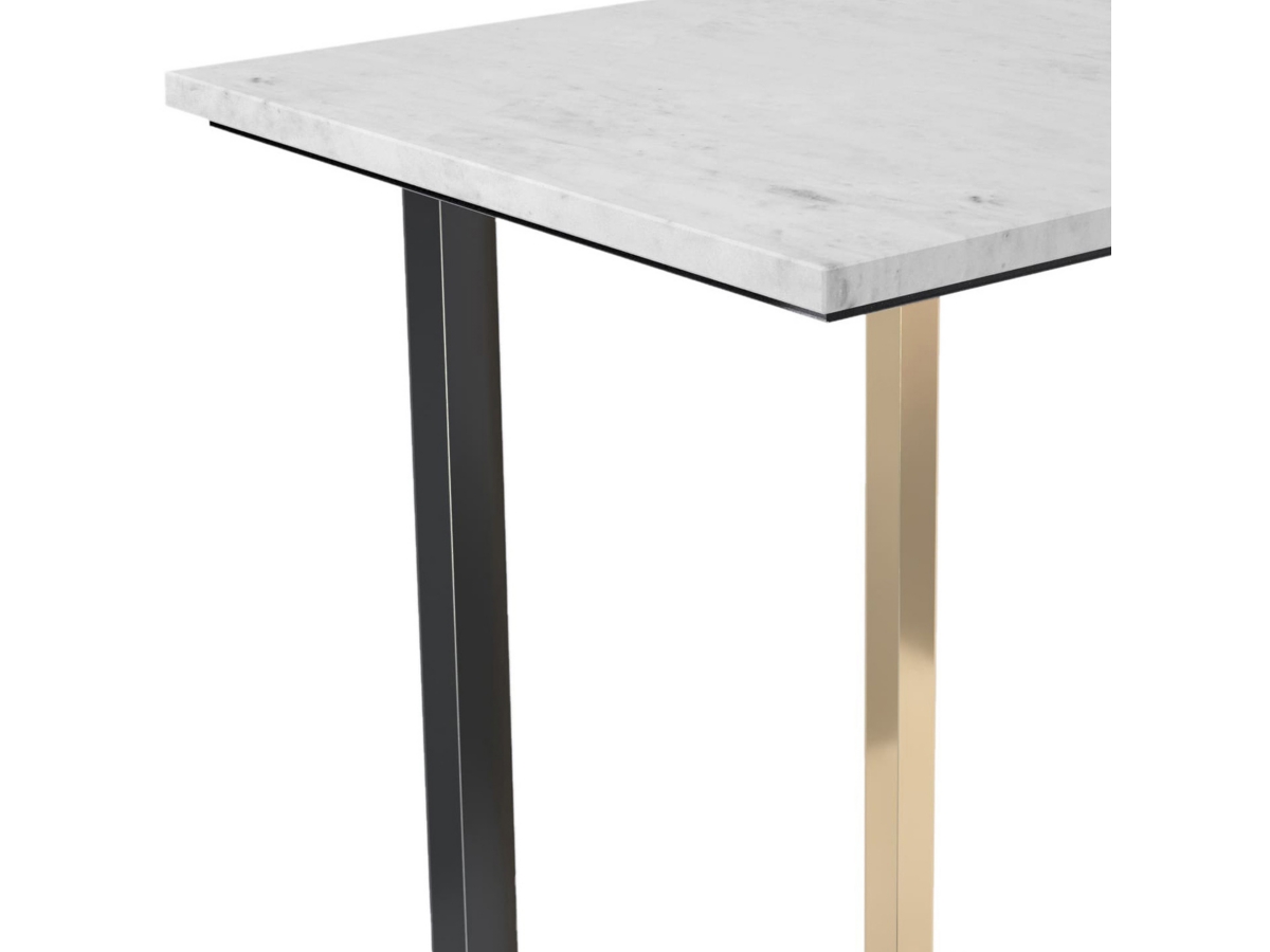 Simpli Home Rendal Marble Side Table, , large