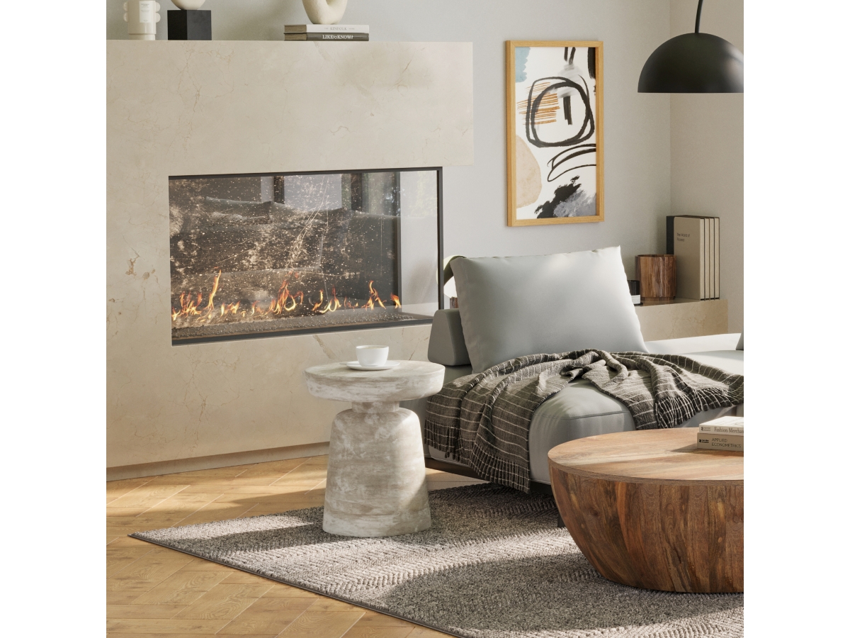 Simpli Home Robbie Accent Table, Distressed White Wash, large