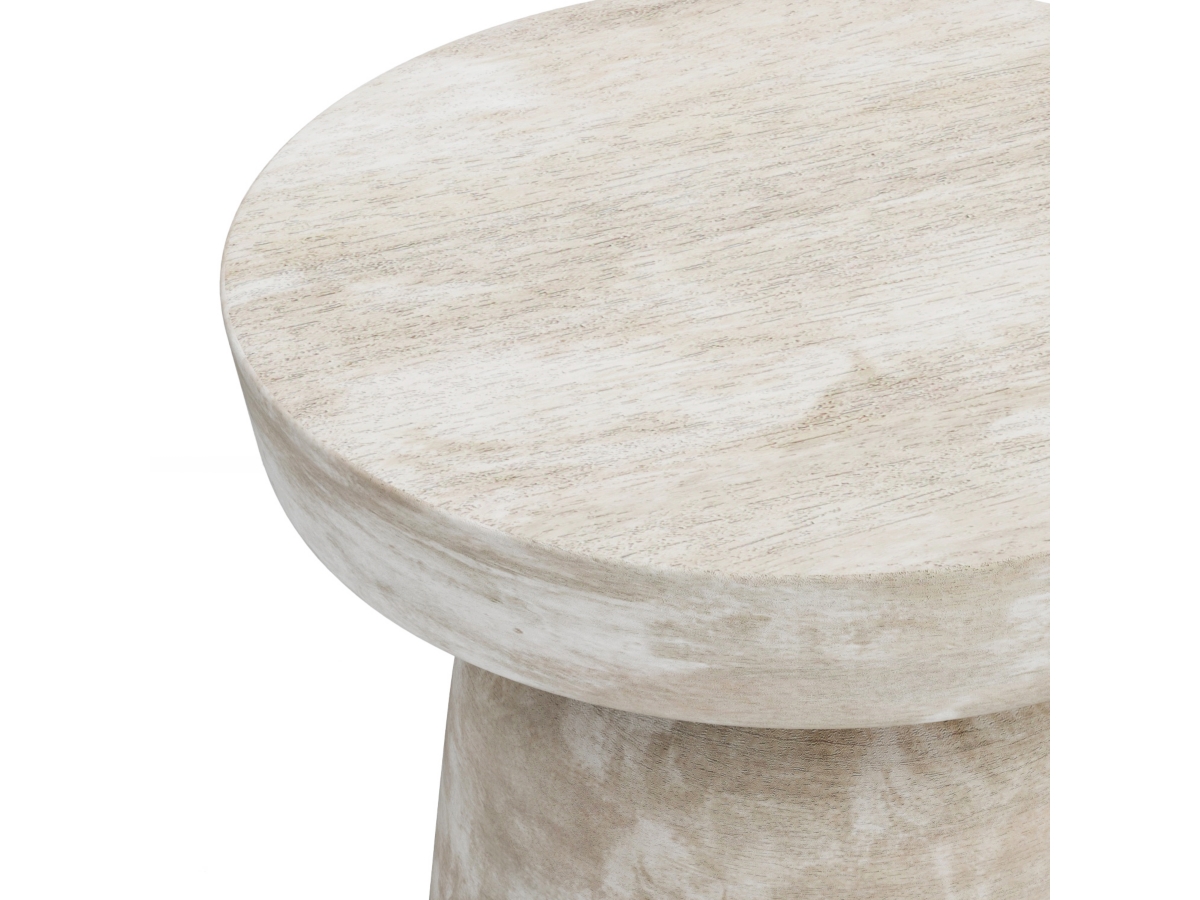 Simpli Home Robbie Accent Table, Distressed White Wash, large