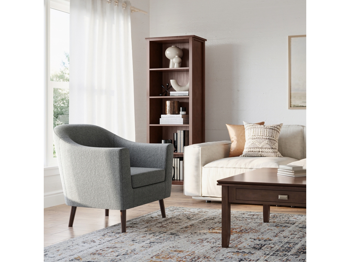 Simpli Home Thorne Accent Chair, Shadow Gray, large