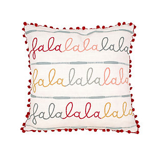 HGTV Home Collection National Tree Company Falala Embroidered Pillow, , large