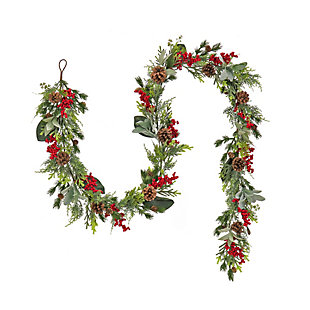 HGTV Home Collection 9 ft. Berries and Greenery Garland, , large
