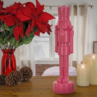 HGTV Home Collection 18" Nutcracker Christmas Décor, Pink