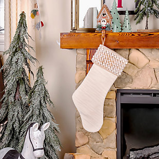 HGTV Home Collection Textured Cuff Stocking, , rollover