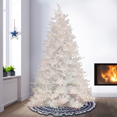 HGTV Home Collection 6.5 ft. Pre-Lit Christmas by the Sea Coral Tree, Pink