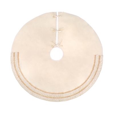 HGTV Home Collection 52&rdquo; Fringe Detail Tree Skirt, , large